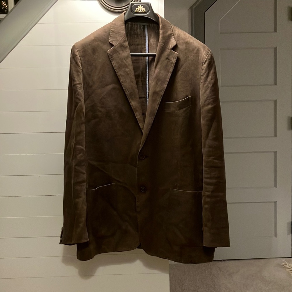 Brown Linen Blazer